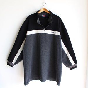 Tommy Jeans Black & Grey Color Block Sweater